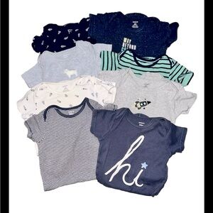 Lot of 8 Carter’s boy 24 month short sleeve bodysuit